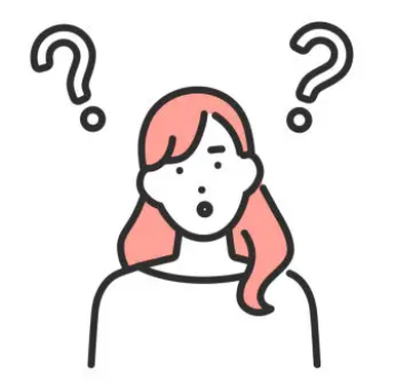 悩んでいる女性のイラスト